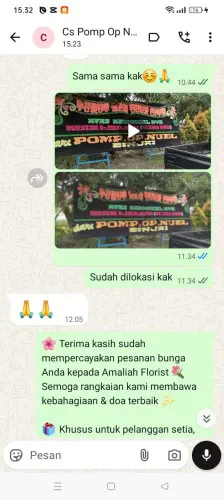 Testimonial Papan Bunga cigoong utara