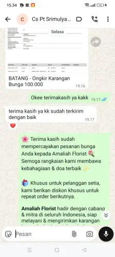 Testimonial Papan Bunga cigoong utara