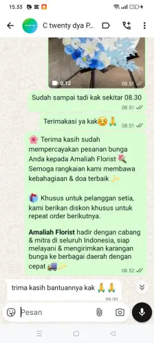 Testimonial Standing Flower cigoong utara